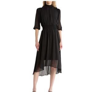 New MRSRP $138 Nanette Lepore Women’s Dress Black Stripe High-Low Dress Size 6